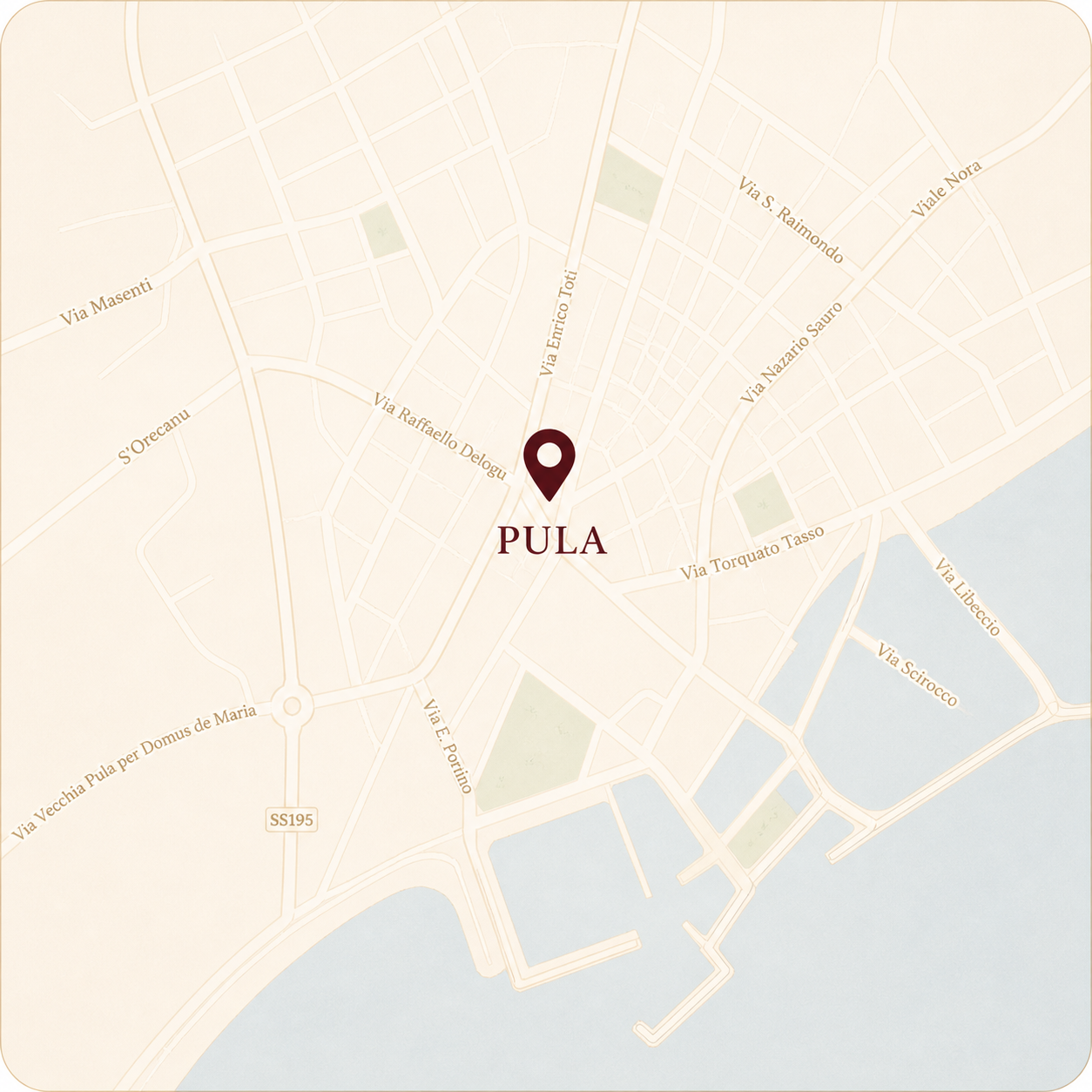 Mappa di Pula